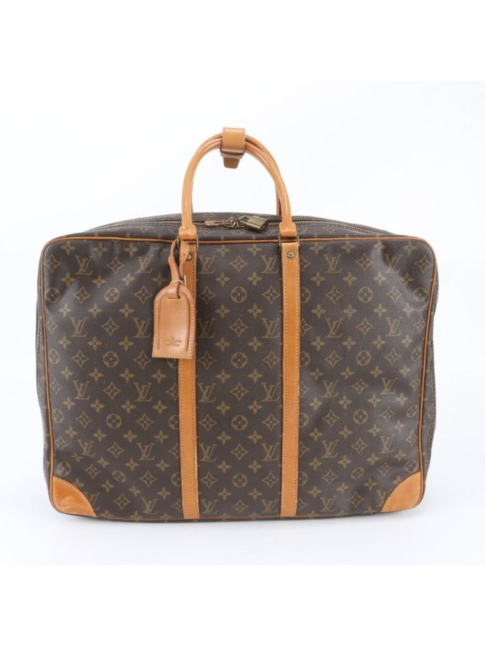 Louis Vuitton Monogram Sirius 50 Leather Boston Bag Tote Travel